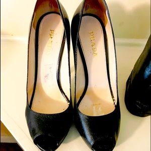 Prada Peep Toe Pumps